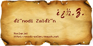 Ónodi Zalán névjegykártya