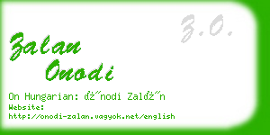 zalan onodi business card